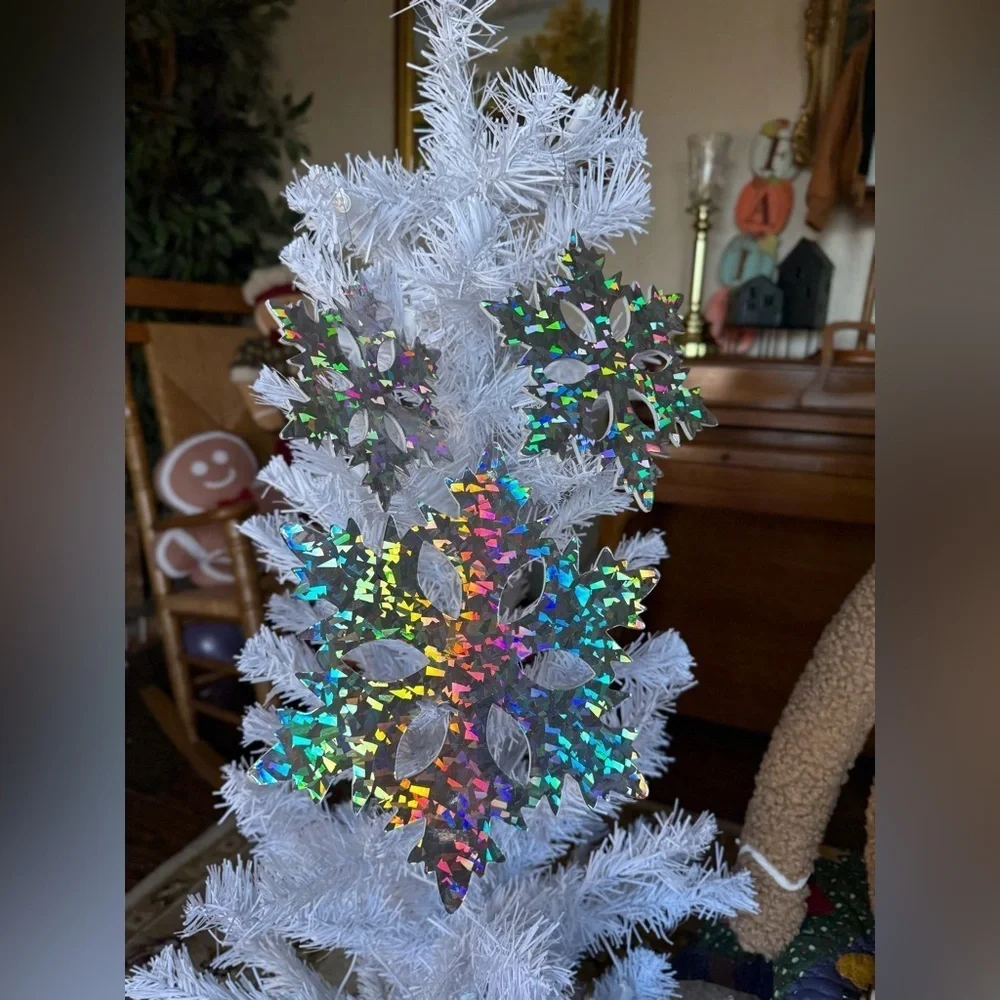Holographic Snowflake Ornaments 3 Piece Set
